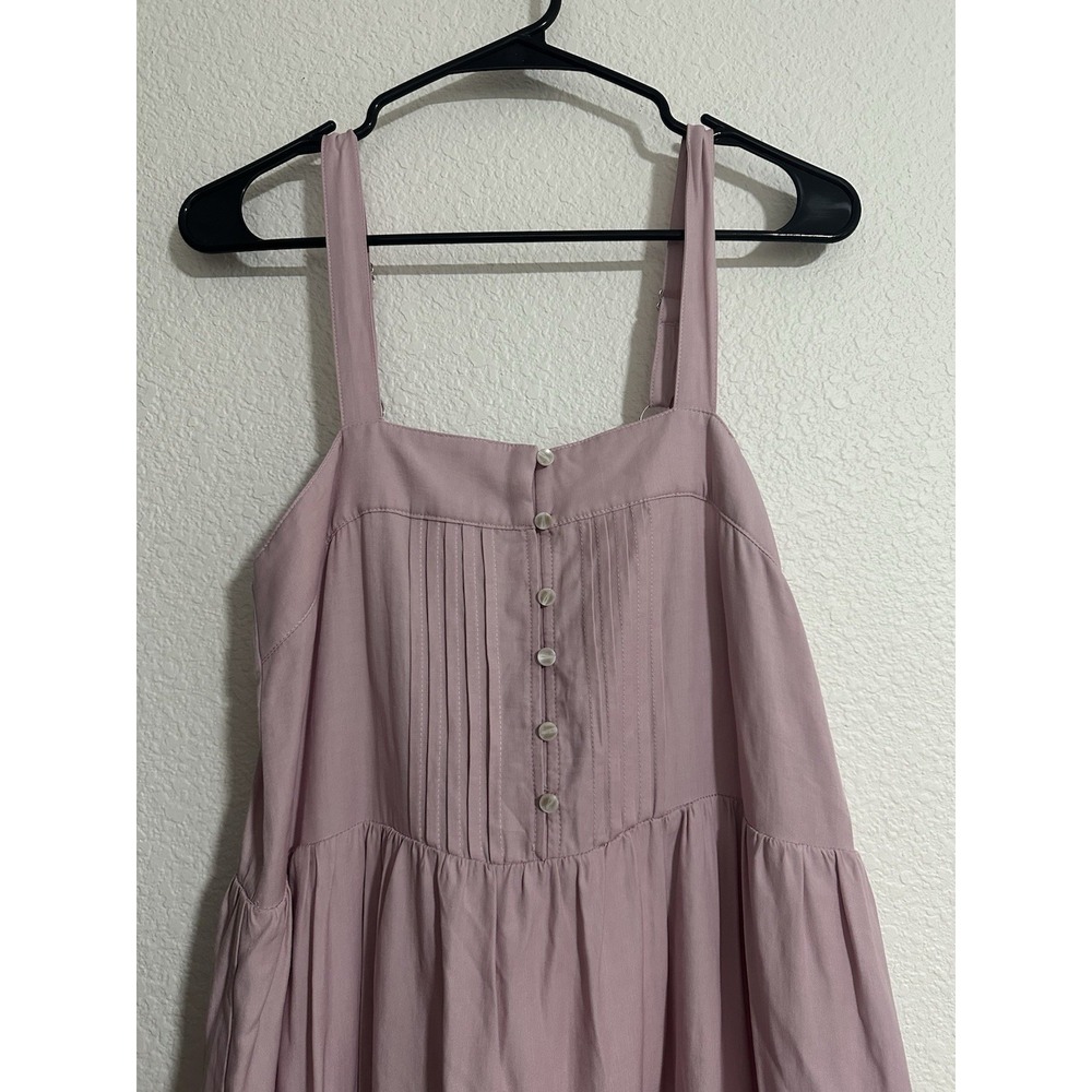 Tiered Midi Babydoll Dress Lilac Purple S Entro Lavender Prairie Cottagecore - Picture 2 of 6